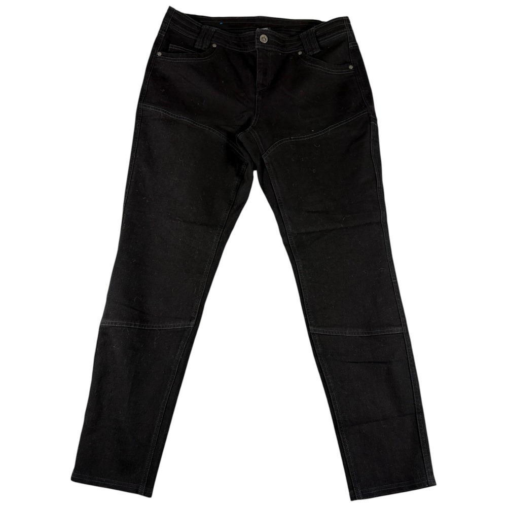 Kuhl Workwear Pants Women's 14S Black Rugged Double Knee Casual Straight Leg